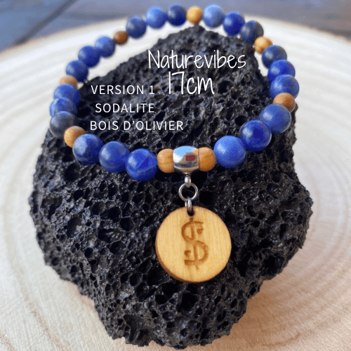 Bracelet_en_pierre_sodalite_et_bois_d_olivier 17 cm