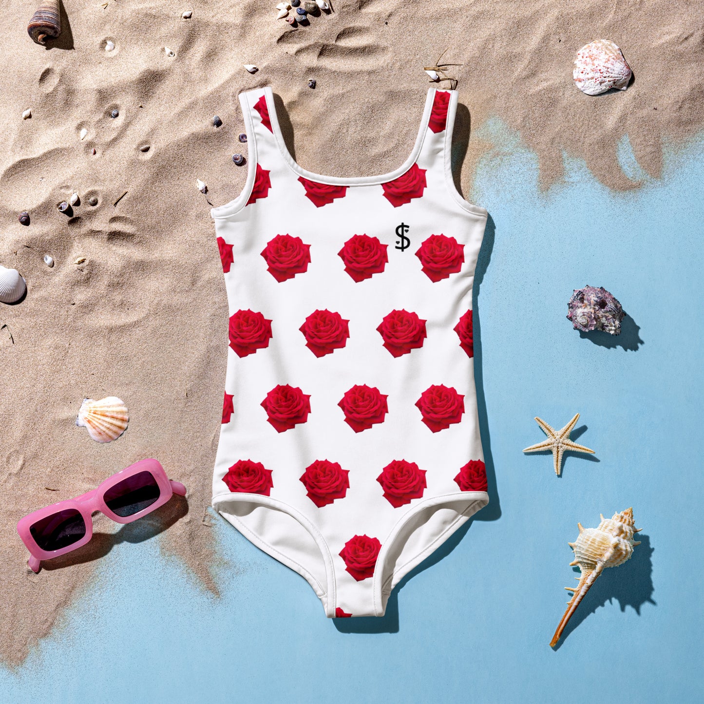 Maillot de bains 1 pièce enfant imprimé rose il était une fois sur terre photo 10