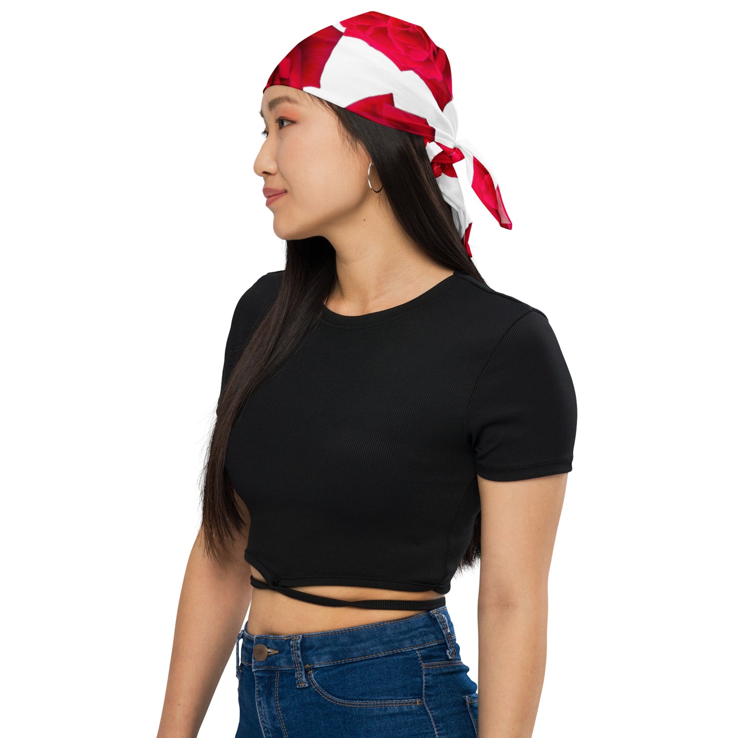 Bandana Protection solaire UPF50+ Collection Photo ROSE " il était une fois sur terre "