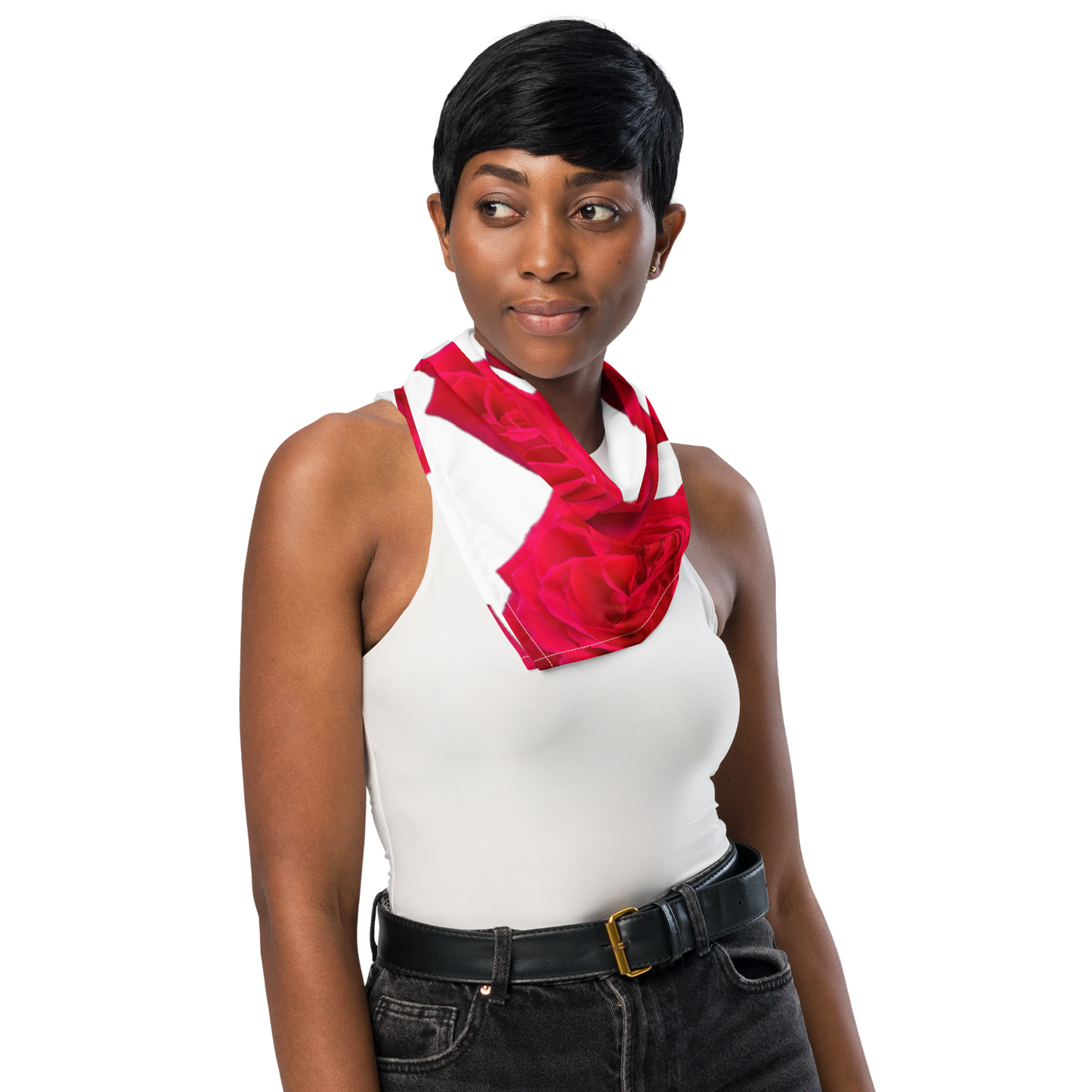 Bandana Protection solaire UPF50+ Collection Photo ROSE " il était une fois sur terre "