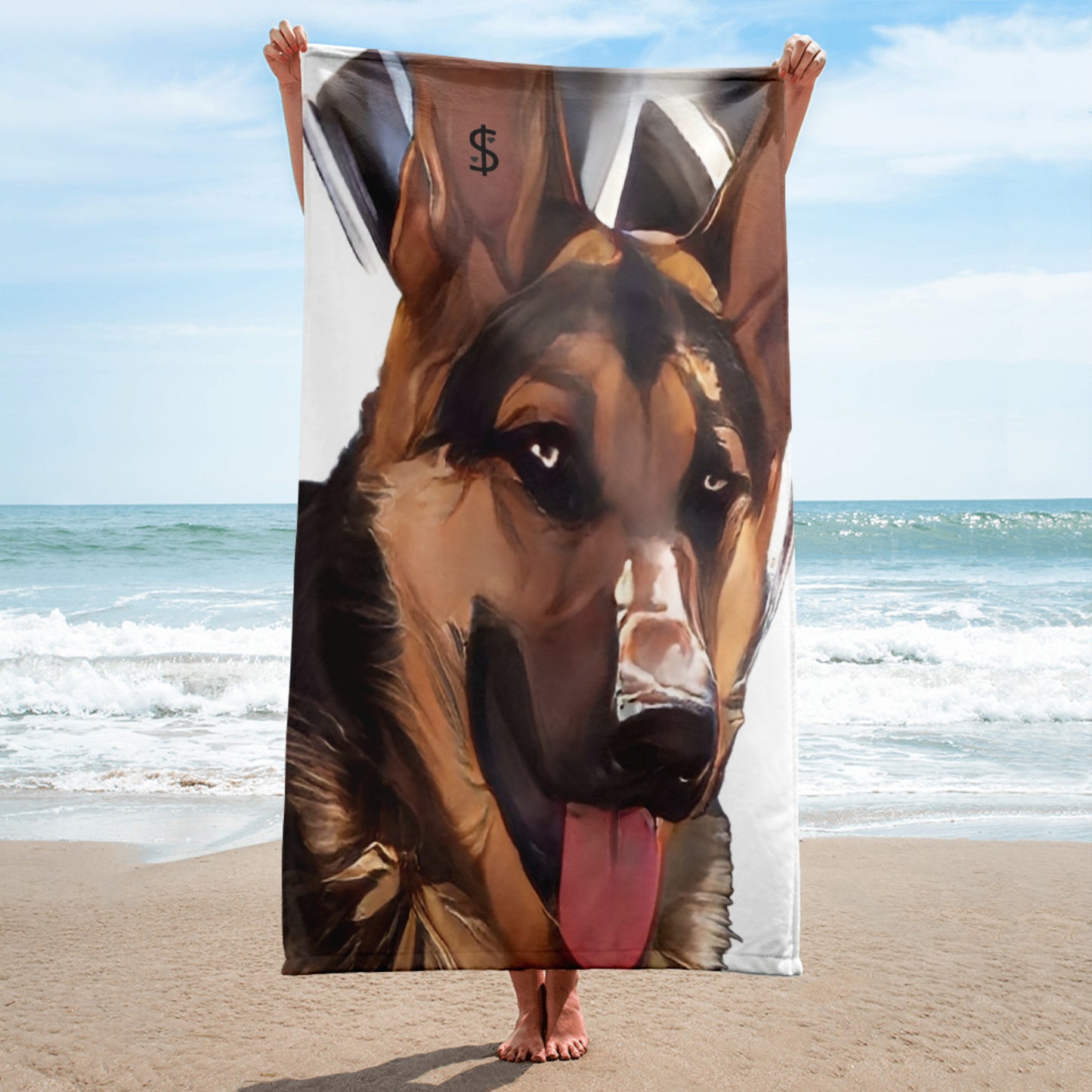 Serviette de plage collection HEIDI DOG "il était une fois sur terre"