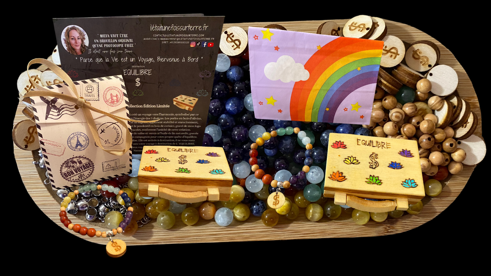  "ÉQUILIBRE" 7 Chakras – Perles 6 mm – Édition Limitée "Il Était Une Fois sur Terre" Version 1
