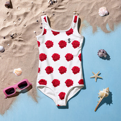 Maillot de bains 1 pièce enfant imprimé rose il était une fois sur terre photo 10