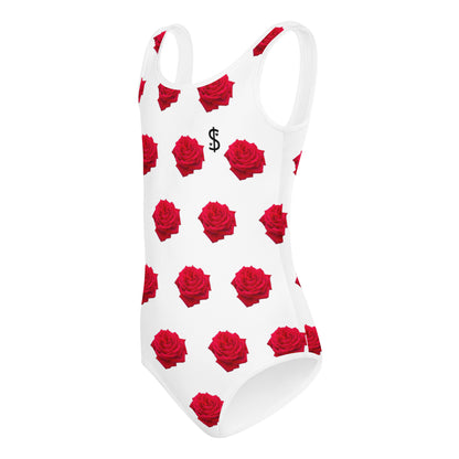 Maillot de bains 1 pièce enfant imprimé rose il était une fois sur terre photo 2