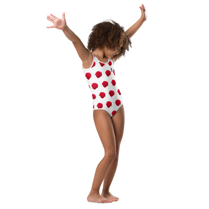 Maillot de bains 1 pièce enfant imprimé rose il était une fois sur terre photo 4