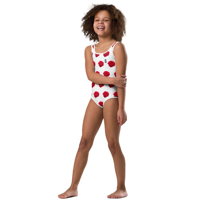 Maillot de bains 1 pièce enfant imprimé rose il était une fois sur terre photo 5