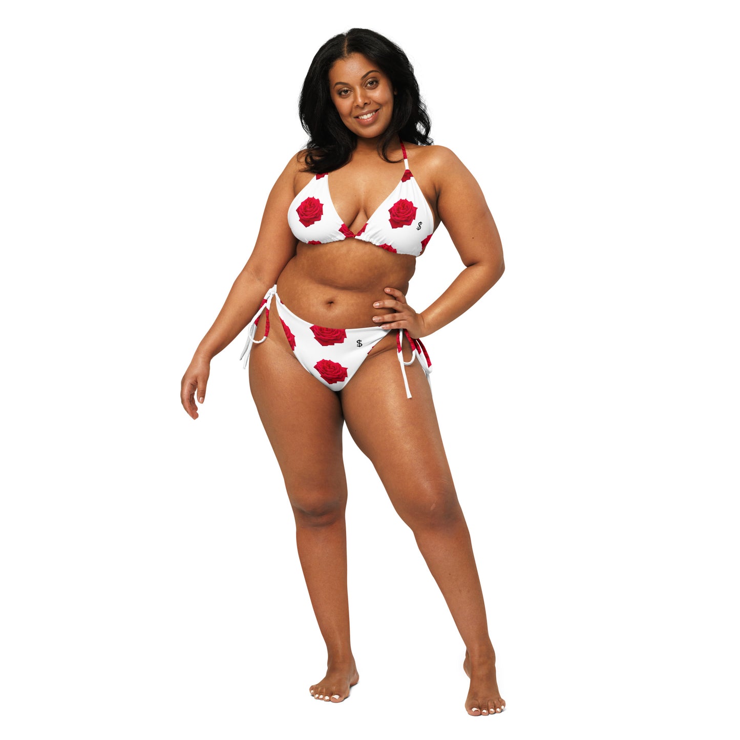 Bikini avec protection solaire UPF 50+ collection Photo ROSE " il était une fois sur terre "