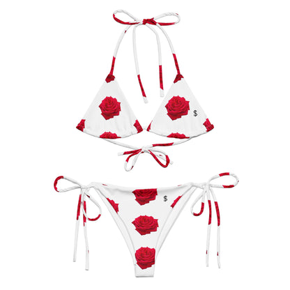 Bikini avec protection solaire UPF 50+ collection Photo ROSE " il était une fois sur terre "