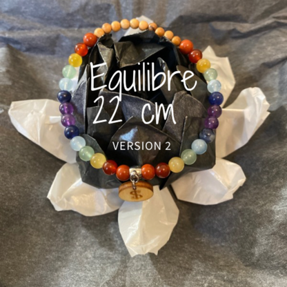 bracelet 7 chakras collection équilibre Edition limitée il était une fois sur terre perle 6 mm taille 22 cm version 2