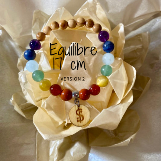 bracelet 7 chakras collection équilibre Edition limitée il était une fois sur terre perle 8 mm taille 24 cm version 2