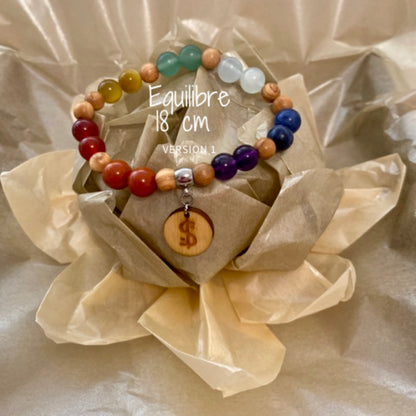 bracelet 7 chakras collection équilibre Edition limitée il était une fois sur terre perle 8 mm taille 18 cm version 1
