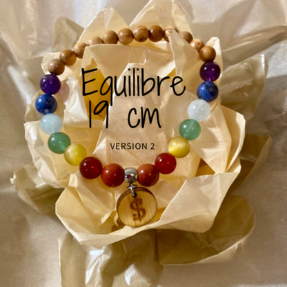 bracelet 7 chakras collection équilibre Edition limitée il était une fois sur terre perle 8 mm taille 19 cm version 2