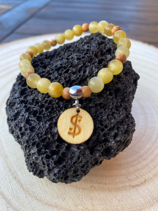 bracelet œil de tigre doré et bois d'olivier collection nature vibes il était une fois sur terre 